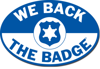 We Back the Badge oval decal