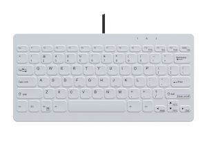 top view of 78-key white USB keyboard