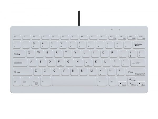 top view of 78-key white USB keyboard