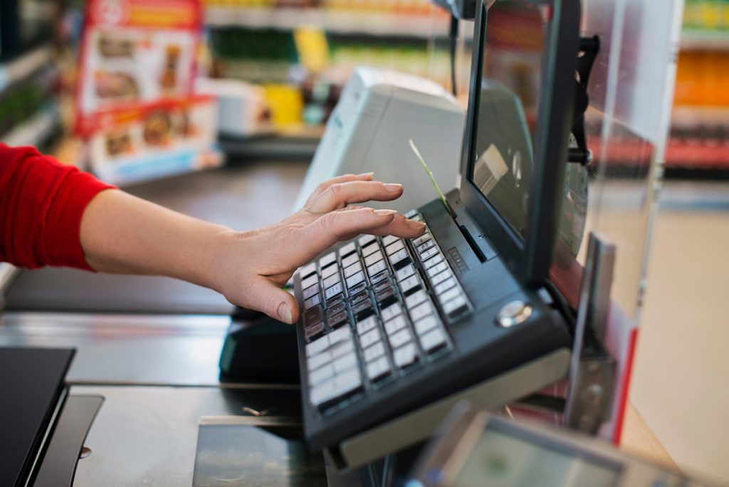 person using point of sale