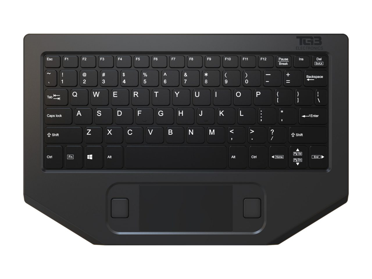 KB-1007: Rugged Low-Profile Keyboard With Center Touchpad